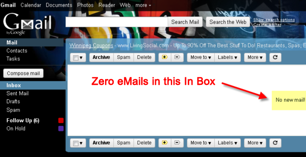 Gamial Inbox at Zero